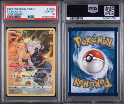 2022 POKEMON SWORD & SHIELD LOST ORIGIN #TG05 FULL ART/PIKACHU PSA 10 - Image 3