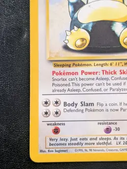 Snorlax Rare MP Pokemon 27/64 Jungle Regular - Image 5