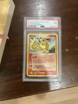 2007 Pokemon Flareon Gold Star Ex Power Keepers #100 Flareon Holo PSA 7 NM - Image 1