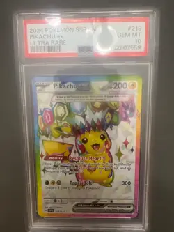 Pokemon TCG Pikachu ex 219/191 Surging Sparks Ultra Rare PSA 10 - Image 1
