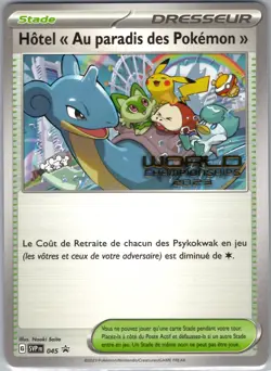 French 2023 Paradise Resort Pokemon SV-P 045 World Championship Promo NM - Image 1