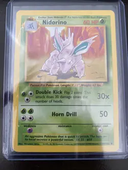 1999 Pokemon Base Set Nidorino #37/102 - Image 1