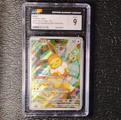 Pokemon TCG Eevee 173 SVP: Scarlet Violet Promo English Full Art Holo CGC Mint 9 - Image 1