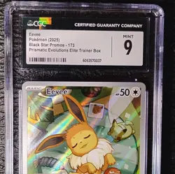 Pokemon TCG Eevee 173 SVP: Scarlet Violet Promo English Full Art Holo CGC Mint 9 - Image 2