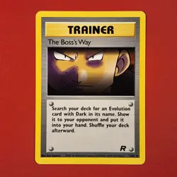 5-08-13 PWE pokemon unplayed 2000 team rocket 73/82 the boss's way trainer . (B) - Image 1
