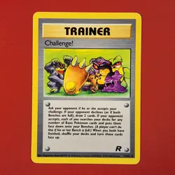 5-08-13 PWE pokemon unplayed 2000 team rocket 74/82 challenge trainer . (A) - Image 1
