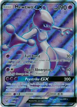 Damaged Mewtwo GX - 72/73 - Full Art Ultra Rare Pokemon Shining Legends - Image 1