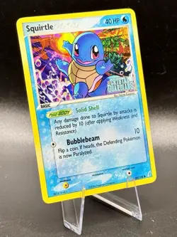 Squirtle 64/100 Stamped Pokemon EX Crystal Guardians Vintage Reverse Holo LP/NM - Image 1