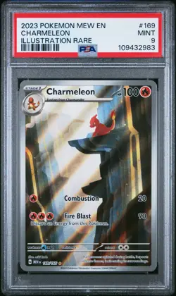 2023 POKEMON MEW EN-151 ILLUSTRATION RARE #169 CHARMELEON PSA 9 - Image 1