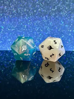 MAGIC MTG Final Fantasy d20 Spindown Die White & Shinra Crystal Blue Gift Bundle - Image 3