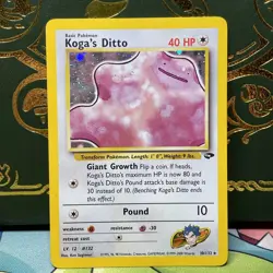 LP Pokemon TCG Koga's Ditto Gym Challenge 10/132 Holo LP - Image 1