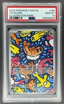 2024 Pokemon Twilight Masquerade Tatsugiri #186 Illustration Rare PSA 10 GEM MT - Image 1