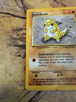 Pokemon Sandshrew Base Set 62/102 1999 WOTC LP Vintage - Image 4