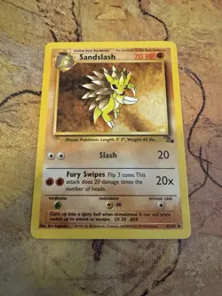 Pokemon Sandslash Base Set 41/102 1999 WOTC LP Vintage - Image 1