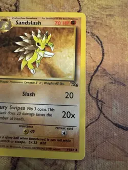 Pokemon Sandslash Base Set 41/102 1999 WOTC LP Vintage - Image 3