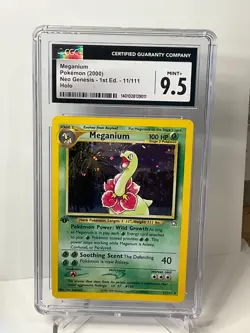 MEGANIUM 11/111 NEO GENESIS 1ST EDITION RARE HOLO MINT CGC 9.5 POKEMON POP 11 - Image 1