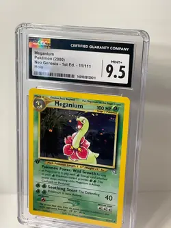 MEGANIUM 11/111 NEO GENESIS 1ST EDITION RARE HOLO MINT CGC 9.5 POKEMON POP 11 - Image 3