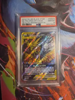PSA 10 GEM MINT Pokemon Moltres & Zapdos & Articuno GX Promo Full Art SM210 WOW! - Image 1