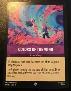 Colors Of The Wind 64/204 Super Rare Winterspell Disney Lorcana TCG - Image 1