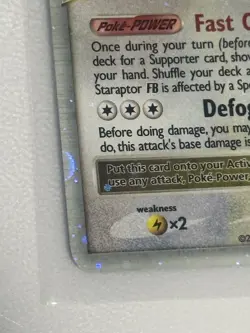 STARAPTOR FB LV. X Supreme Victors POKEMON Holo 2009 Trading Card 147/147 - Image 3