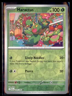 Pokemon Maractus Black Bolt BLK 008/086 Reverse Holo 3 Card Lot - Image 1