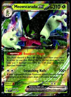 Pokemon TCG Meowscarada ex SVP 033 Scarlet & Violet Black Star Promo Card - LP - Image 1
