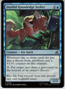 MTG Dutiful Knowledge Seeker Foil NM Avatar: The Last Airbender Magic 92 - Image 1