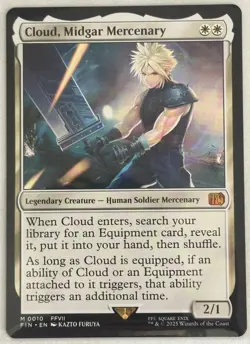 Magic the Gathering "Cloud, Midgar Mercenary" M 0010 FFVII FIN EN - Image 1