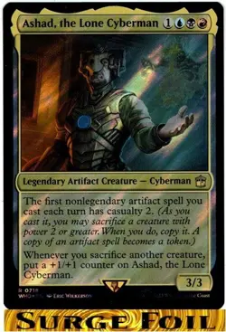 Ashad, the Lone Cyberman ** SURGE FOIL ** Doctor Who - NM MTG - Image 1