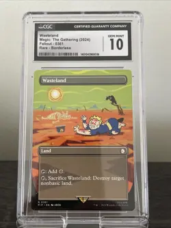 CGC 10 2024 Magic Gathering MTG PIP Fallout Wasteland Vault Boy Borderless #361 - Image 1
