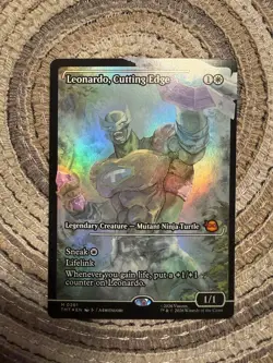 LEONARDO, CUTTING EDGE FOIL [Showcase, Japan] - Mythic - TMT TMNT MTG #281 - Image 1