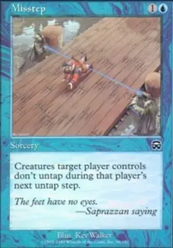 1x Misstep - Foil Light Play, English Mercadian Masques MTG Magic - Image 1