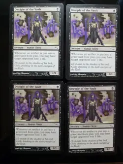 MTG 4x Disciple of the Vault # 62 Mirrodin Modern Magic the Gathering x4 LP - Image 1