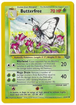 Butterfree 33/64 - Jungle - Regular - Unlimited - Pokemon TCG - WoTC - 1999 - NM - Image 1