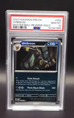 Pokemon Umbreon Masterball Reverse Holo 59/131 PSA 10 - Image 1