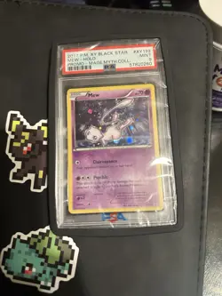 2017 Pokemon Mage Mythical Collection Promo Mew Holo Tail SWIRL XY192 PSA 9 Mint - Image 3