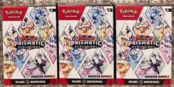 Pokemon TCG SV Prismatic Evolutions Sealed Booster Bundle Box LOT OF 3 - Image 1