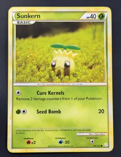 Pokemon Sunkern 85/123 HeartGold SoulSilver Common - Image 1