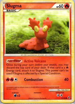 Pokemon TCG Slugma 67/90 HSUndaunted LP - Image 1