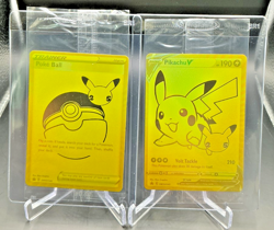 POKEMON CELEBRATIONS UPC GOLD PROMO POKEBALL & PIKACHU V SET SWSH146 & SWSH145 A - Image 1