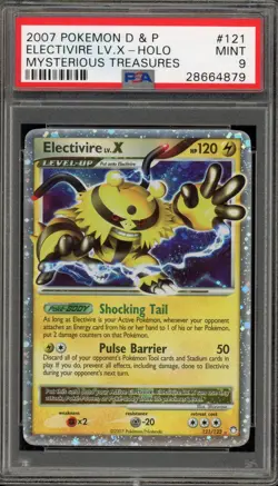 Pokemon Electivire Lv.X Mysterious Treasures Holo Ultra Rare #121 PSA 9 Mint - Image 1