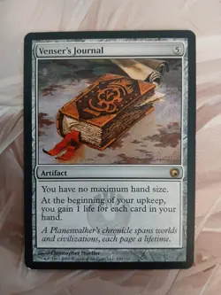 Magic The Gathering Venser's Journal Scars Of Mirrodin Rare LP 2010 - Image 1