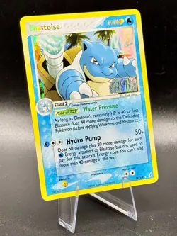 Blastoise 14/100 Stamped Pokemon EX Crystal Guardians Vintage Reverse Holo LP/MP - Image 1