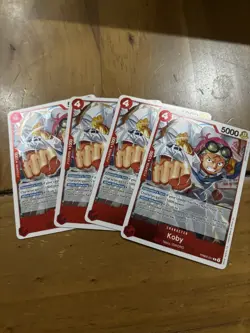 Bandai One Piece Card Game PRB02 Koby PRB02-001 Character English x4 - Image 1
