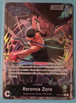 ONE PIECE CCG RORONOA ZORO OP12-020 Alternate Art Leader (Pack Fresh) - Image 3