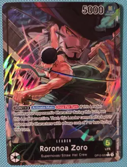 ONE PIECE CCG RORONOA ZORO OP12-020 Alternate Art Leader (Pack Fresh) - Image 4