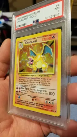 PSA 7 1999 Charizard 4/102 Holo Base Set unlimited Pokemon card Near Mint wotc - Image 3