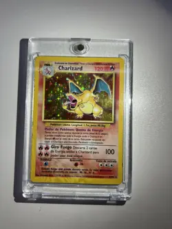 Pokemon Charizard 004/102 Base Set Holo Rare 120 HP Spanish Card 1999 - Image 1