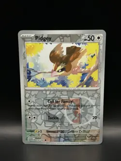 Reverse Holo League Stamped Pidgey 016/165 - Pokemon 151 Card - NM - Image 1