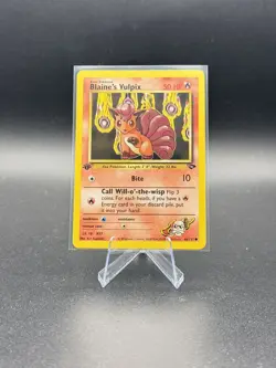 Blaine's Vulpix 66/132 Gym Challenge 1st Edition Pokemon Card Common Non Holo - Image 1